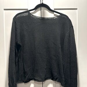 Black Sheer Layering Top